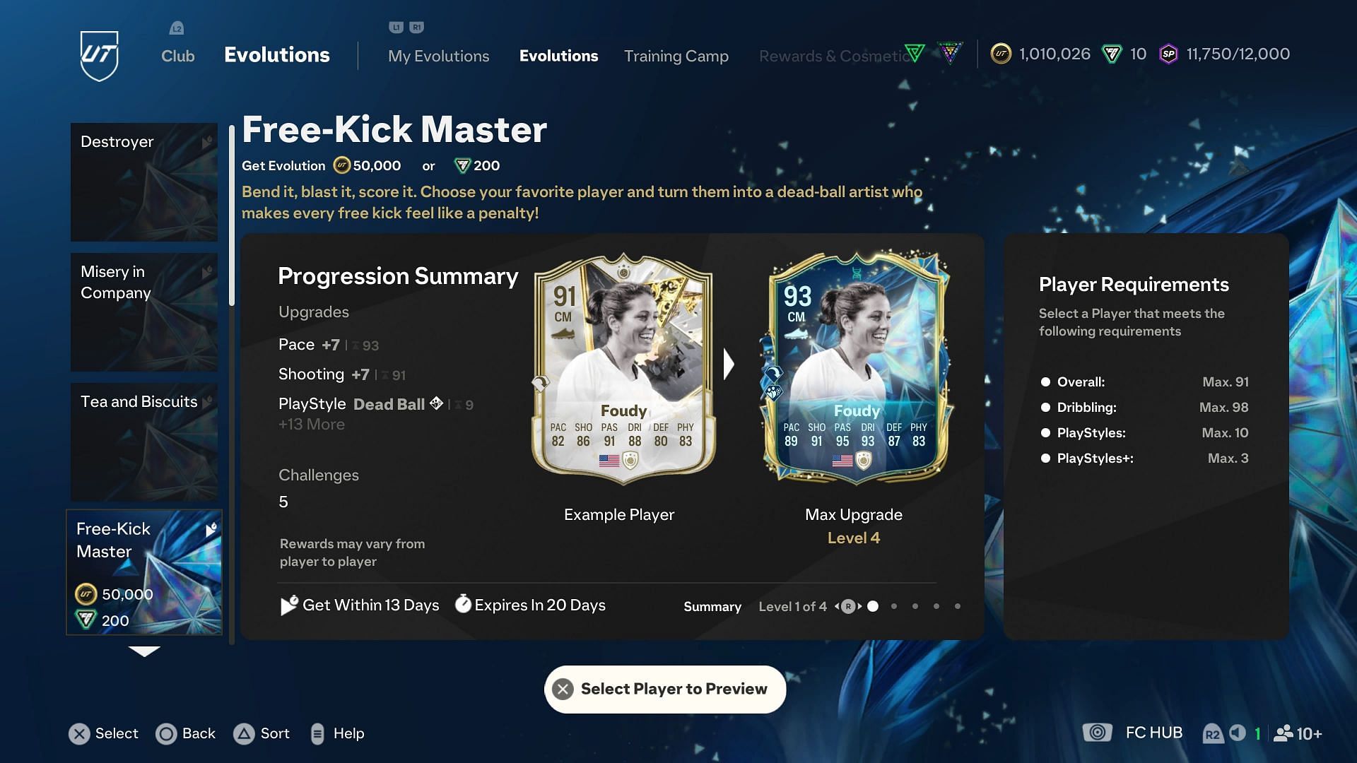 The requirements (Image via EA Sports)